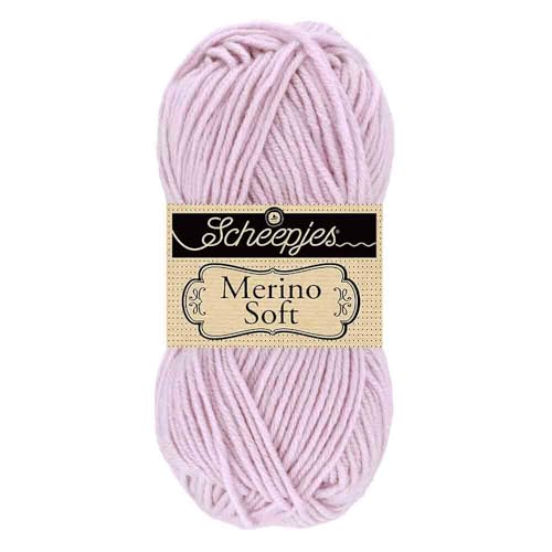 Scheepjes 1679-654 Merino Soft Baumwolle Garn, 50% Superwash-Merinowolle Mikrofaser 25% Acryl-Mischgewebe, 654 Bellini, 1x50g von Scheepjes