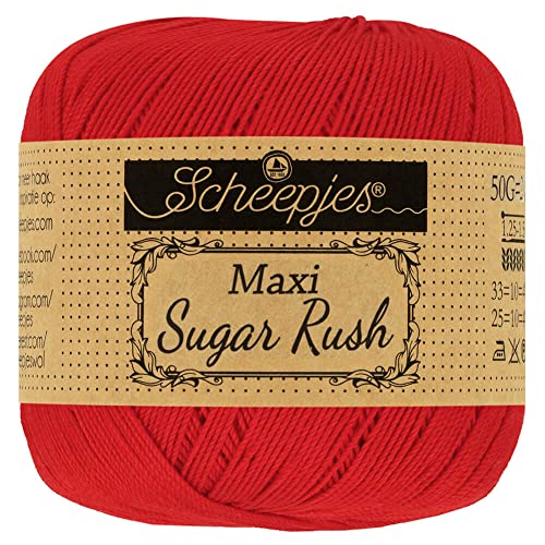Scheepjes - Scheepjes 722 Rot Maxi Zucker Eilen Garn - 1x50g von Scheepjes