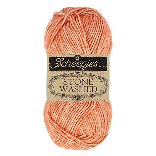 Scheepjes 1664-816 Stone Washed Baumwolle Garn, 78 22% Acryl, 816 Coral, 1x50g Scheepjes 1664-816 Stone Washed Baumwolle Garn, 78 22% Acryl, 816 Coral, 1x50g von Scheepjes