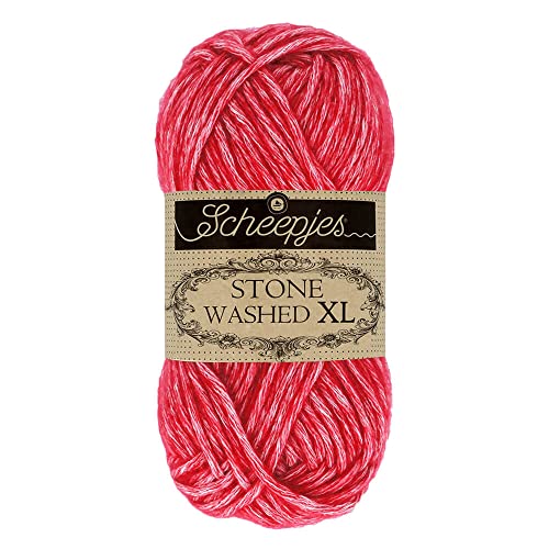 Scheepjes - Scheepjes 847 Rot Jaspis (XL) Stone Washed Garn - 10x50g von Scheepjes