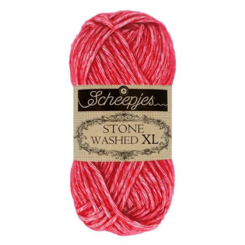 Scheepjes - Scheepjes 847 Rot Jaspis Stein Gewaschen (XL) Garn - 1x50g von Scheepjes