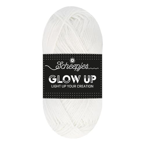 Scheepjes - Scheepjes Glow Up 1001 Luminescent White (105m) Leicht und Langlebig Garn - 1x50g von Scheepjes