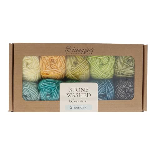 Scheepjes Stone Washed Farbpaket 10x25g Erdende Farben von Scheepjes