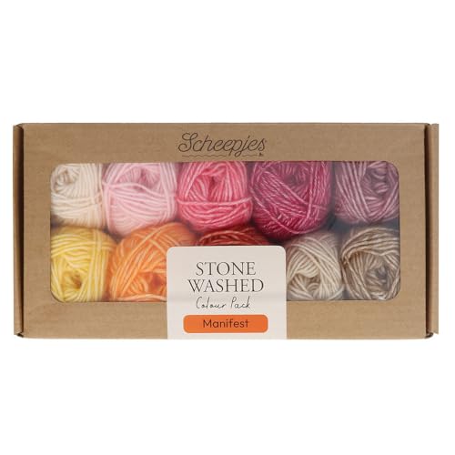 Scheepjes Stone Washed Farbpaket 10x25g - Manifest Scheepjes Stone Washed Farbpaket 10x25g - Manifest von Scheepjes