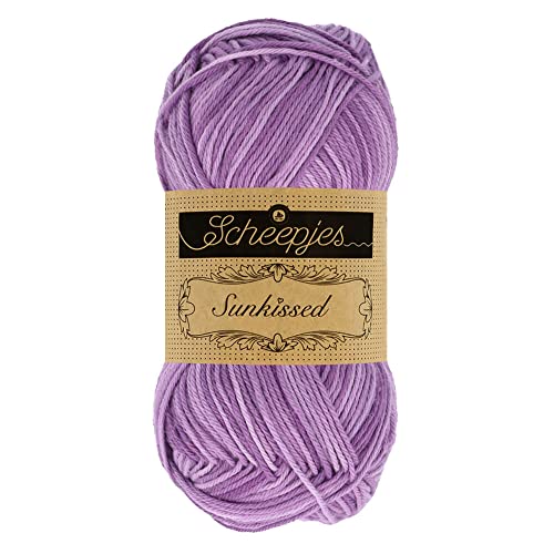 Scheepjes Sunkissed Baumwollgarn 50g - 021 Ultraviolet - Perfekt für Häkel- und Strickprojekte von Scheepjes