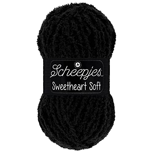 Scheepjes Sweetheart Soft 100g - 004 Schwarz, Weiches Mischgarn für Häkel- und Strickprojekte Scheepjes Sweetheart Soft 100g - 004 Schwarz, Weiches Mischgarn für Häkel- und Strickprojekte von Scheepjes