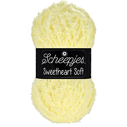 Scheepjes Sweetheart Soft 100g - 025 Gelb, Weiches Garngarn für Strick- und Häkelprojekte von Scheepjes