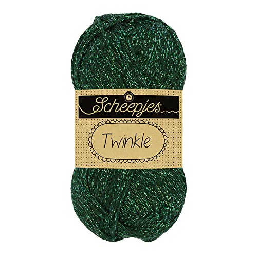 Scheepjes Twinkle 1x50g - 923 Grüner Glitzer Garn für Stricken und Häkeln von Scheepjes