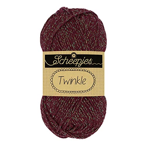 Scheepjes Twinkle Garn 1x50g - Rote Farbe, Baumwolle und Polyester von Scheepjes