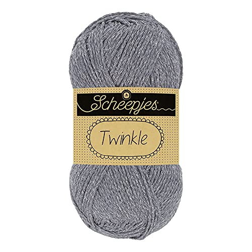 Scheepjes Twinkle Garn 50g - 902 Grau für Stricken und Häkeln von Scheepjes