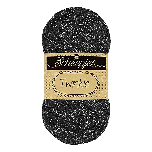 Scheepjes Twinkle 50g - Schwarz-Weiß Garn für Häkeln und Stricken von Scheepjes