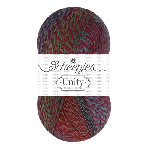 Scheepjes Unity (420m) Garn - Wollmischung, weiches und leichtes Garn für Schals, Socken und Wohnaccessoires, 981 Femke, 1 x 100 g von Scheepjes