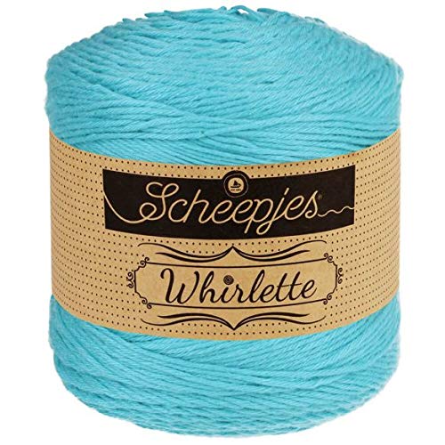 Scheepjes Whirlette | Baumwollgarn türkis, Baumwollmischgarn einfarbig uni zum Stricken und Häkeln | (878 Tasty Treat) von Scheepjes