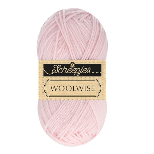 Scheepjes Woolwise 100g - 724 Petal Pink, hochwertige Merinowolle für Häkel- und Strickprojekte von Scheepjes