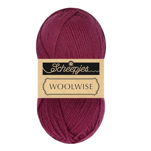 Scheepjes Woolwise 1x100g - 742 Rich Plum, hochwertiges Superwash Merino Garn von Scheepjes