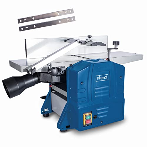 Scheppach Abricht- und Dickenhobelmaschine HMS860 Hobelmaschine Hobel inkl. 2.Messersatz | 1500W Leistung | 2 HS-Hobelmesser | Hobelbreite 204mm | Durchlasshöhe 120mm | Abrichtmaschine von Scheppach