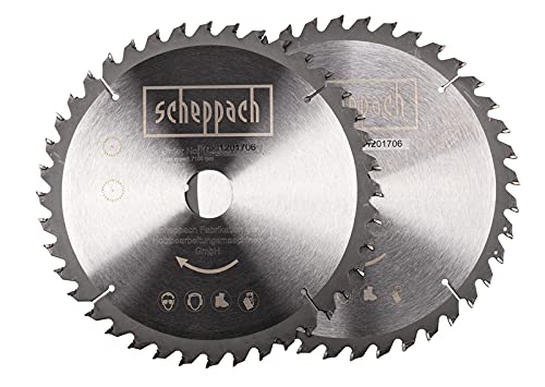 scheppach 7901201706 Zubehör Sägeblatt-Set für Kappsäge Kappzugsäge HM90MP, ideal zum Schneiden von MDF-Paletten, Laminat, Weich-und Hartholz, Kunststoffen, Aluminium und NE-Metalle, 216x30x2,8/40 Z scheppach 7901201706 Zubehör Sägeblatt-Set für Kappsäge Kappzugsäge HM90MP, ideal zum Schneiden von MDF-Paletten, Laminat, Weich-und Hartholz, Kunststoffen, Aluminium und NE-Metalle, 216x30x2,8/40 Z von Scheppach