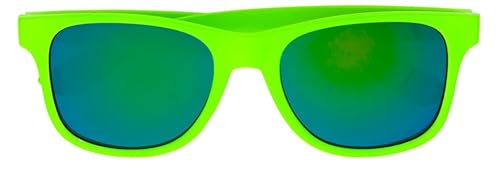 Grüne Brille der 80er Jahre mit Gläsern Retro von Scherzwelt.de Kostüme und mehr