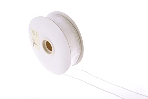 Organzaband 4 cm x 25 m Rand genäht, formbar - Organzabänder 4 cm Band weiß Organzaband 4 cm x 25 m Rand genäht, formbar - Organzabänder 4 cm Band weiß von Scherzwelt