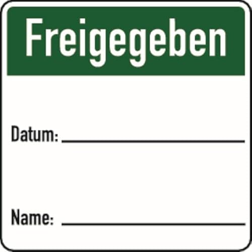 Schilder Klar 6623/90 Papieretikett, Freigegeben, Papier Selbstklebend, Maße 40mm x 40mm, 500 Stück Schilder Klar 6623/90 Papieretikett, Freigegeben, Papier Selbstklebend, Maße 40mm x 40mm, 500 Stück von Schilder Klar