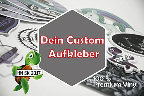 50 Custom Vinyl Aufkleber, in jeder Form schneidbar. Laminiert, wasserfest, perfekt als Werbegeschenk für Unternehmen, oder zu Hause - Sticker von Schilderkröten