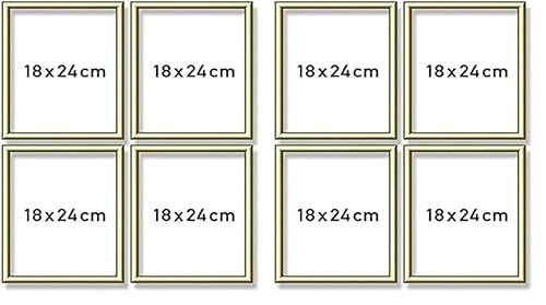 Schipper 605170704 Malen nach Zahlen, Alurahmen Quattro je 18 x 24 cm, goldglänzend ohne Glas für Ihr Kunstwerk, einfache Selbstmontage (Packung mit 2) von Schipper