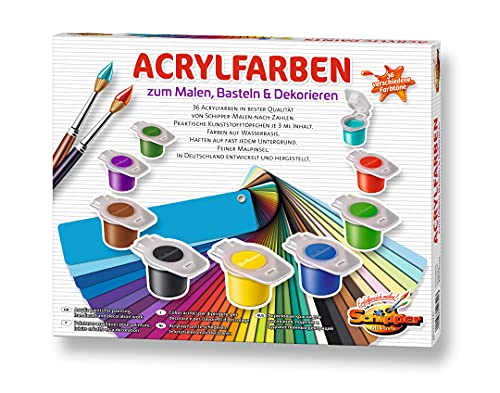 Schipper 605190741 - Malen nach Zahlen - Acrylfarben Set mit 36 Farben von Schipper