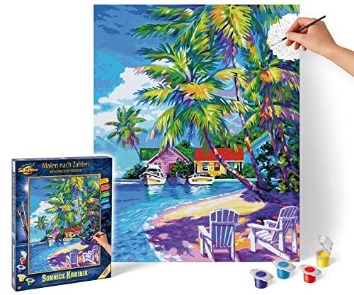 Schipper 609130830 Malen nach Zahlen - Sonnige Karibik - Bilder malen für Erwachsene, inklusive Pinsel und Acrylfarben, 40 x 50 cm Schipper 609130830 Malen nach Zahlen - Sonnige Karibik - Bilder malen für Erwachsene, inklusive Pinsel und Acrylfarben, 40 x 50 cm von Schipper