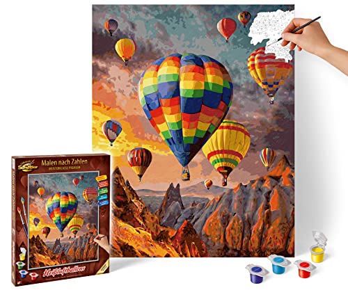 Schipper 609130858 Malen nach Zahlen, Heißluftballons - Bilder malen für Erwachsene, inklusive Pinsel und Acrylfarben, 40 x 50 cm Schipper 609130858 Malen nach Zahlen, Heißluftballons - Bilder malen für Erwachsene, inklusive Pinsel und Acrylfarben, 40 x 50 cm von Schipper