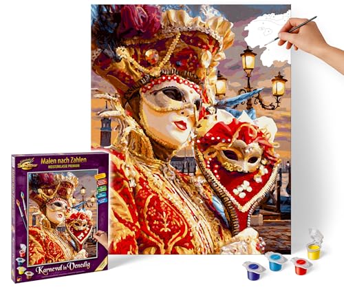 Schipper 609130869 Malen nach Zahlen - Karneval in Venedig - Bilder malen für Erwachsene, inklusive Pinsel und Acrylfarben, 40 x 50 cm Schipper 609130869 Malen nach Zahlen - Karneval in Venedig - Bilder malen für Erwachsene, inklusive Pinsel und Acrylfarben, 40 x 50 cm von Schipper