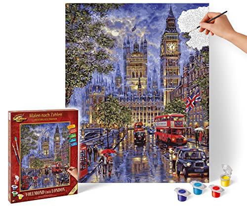 Schipper 609130873 Malen nach Zahlen - Vollmond über London - Bilder malen für Erwachsene, inklusive Pinsel und Acrylfarben, 40 x 50 cm Schipper 609130873 Malen nach Zahlen - Vollmond über London - Bilder malen für Erwachsene, inklusive Pinsel und Acrylfarben, 40 x 50 cm von Schipper