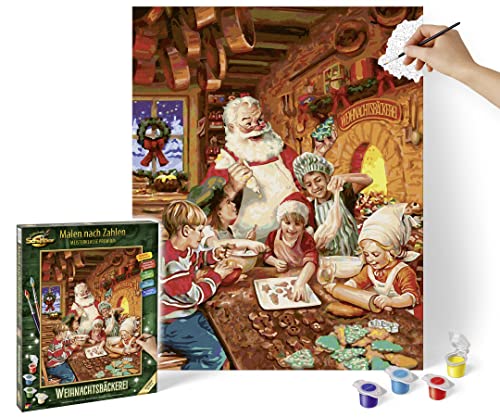 Schipper 609130890 Malen nach Zahlen – Weihnachtsbäckerei - Bilder malen für Erwachsene, inklusive Pinsel und Acrylfarben, 40 x 50 cm Schipper 609130890 Malen nach Zahlen – Weihnachtsbäckerei - Bilder malen für Erwachsene, inklusive Pinsel und Acrylfarben, 40 x 50 cm von Schipper