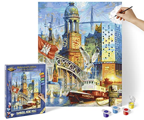 Schipper 609130891 Malen nach Zahlen – Hamburg, meine Perle - Bilder malen für Erwachsene, inklusive Pinsel und Acrylfarben, 40 x 50 cm Schipper 609130891 Malen nach Zahlen – Hamburg, meine Perle - Bilder malen für Erwachsene, inklusive Pinsel und Acrylfarben, 40 x 50 cm von Schipper