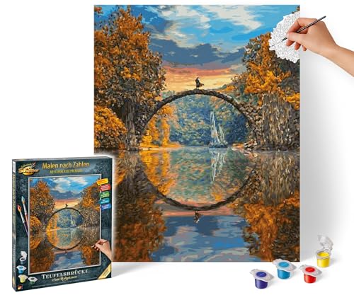 Schipper 609130898 Malen nach Zahlen – Teufelsbrücke am Rakotzsee - Bilder malen für Erwachsene, inklusive Pinsel und Acrylfarben, 40 x 50 cm Schipper 609130898 Malen nach Zahlen – Teufelsbrücke am Rakotzsee - Bilder malen für Erwachsene, inklusive Pinsel und Acrylfarben, 40 x 50 cm von Schipper