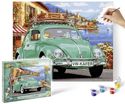 Schipper 609130912 Malen nach Zahlen – Volkswagen Käfer - Bilder malen für Erwachsene, inklusive Pinsel und Acrylfarben, 40 x 50 cm Schipper 609130912 Malen nach Zahlen – Volkswagen Käfer - Bilder malen für Erwachsene, inklusive Pinsel und Acrylfarben, 40 x 50 cm von Schipper