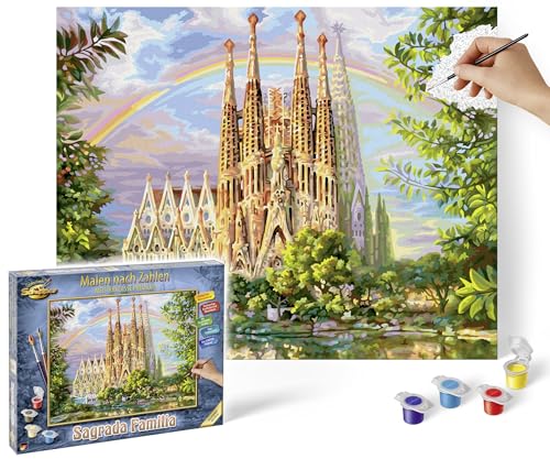 Schipper 609130914 Malen nach Zahlen – Sagrada Familia - Bilder malen für Erwachsene, inklusive Pinsel und Acrylfarben, 40 x 50 cm Schipper 609130914 Malen nach Zahlen – Sagrada Familia - Bilder malen für Erwachsene, inklusive Pinsel und Acrylfarben, 40 x 50 cm von Schipper