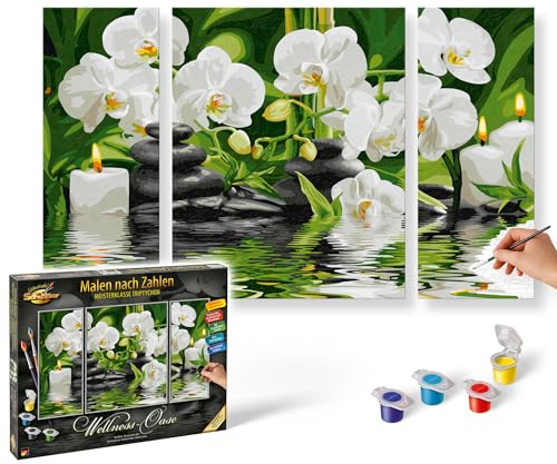 Schipper 609260681 Malen nach Zahlen, Wellness Oase - Bilder malen für Erwachsene, inklusive Pinsel und Acrylfarben, Triptychon, 50 x 80 cm Schipper 609260681 Malen nach Zahlen, Wellness Oase - Bilder malen für Erwachsene, inklusive Pinsel und Acrylfarben, Triptychon, 50 x 80 cm von Schipper