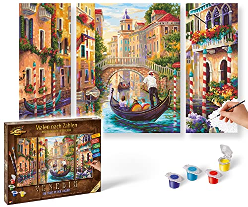 Schipper 609260736 Malen nach Zahlen - Venedig, die Stadt in der Lagune - Bilder malen für Erwachsene, inklusive Pinsel und Acrylfarben, Triptychon, 50 x 80 cm Schipper 609260736 Malen nach Zahlen - Venedig, die Stadt in der Lagune - Bilder malen für Erwachsene, inklusive Pinsel und Acrylfarben, Triptychon, 50 x 80 cm von Schipper