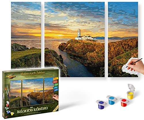 Schipper 609260886 Malen nach Zahlen – An Irlands Küsten - Bilder malen für Erwachsene, inklusive Pinsel und Acrylfarben, Triptychon, 50 x 80 cm Schipper 609260886 Malen nach Zahlen – An Irlands Küsten - Bilder malen für Erwachsene, inklusive Pinsel und Acrylfarben, Triptychon, 50 x 80 cm von Schipper