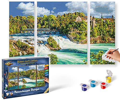 Schipper 609260888 Malen nach Zahlen –Naturschauspiel Rheinfall- Bilder malen für Erwachsene, inklusive Pinsel und Acrylfarben, Triptychon, 50 x 80 cm Schipper 609260888 Malen nach Zahlen –Naturschauspiel Rheinfall- Bilder malen für Erwachsene, inklusive Pinsel und Acrylfarben, Triptychon, 50 x 80 cm von Schipper