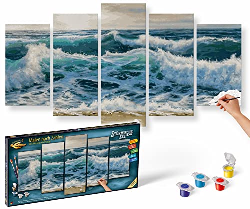 Schipper 609450865 Malen nach Zahlen - Stürmische See - Bilder malen für Erwachsene, inklusive Pinsel und Acrylfarben, 5 Bilder, Meisterklasse Polyptychon, Profi, Edition, 132 x 72 cm Schipper 609450865 Malen nach Zahlen - Stürmische See - Bilder malen für Erwachsene, inklusive Pinsel und Acrylfarben, 5 Bilder, Meisterklasse Polyptychon, Profi, Edition, 132 x 72 cm von Schipper