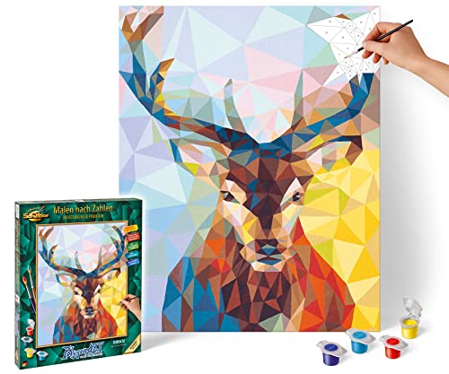 Schipper 609460737 Malen nach Zahlen - Polygon Art Hirsch - Bilder malen für Erwachsene, inklusive Pinsel und Acrylfarben, 40 x 50 cm Schipper 609460737 Malen nach Zahlen - Polygon Art Hirsch - Bilder malen für Erwachsene, inklusive Pinsel und Acrylfarben, 40 x 50 cm von Schipper