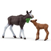 Schleich® Wild Life 42603 Elchkuh mit Kalb Spielfiguren-Set von Schleich®