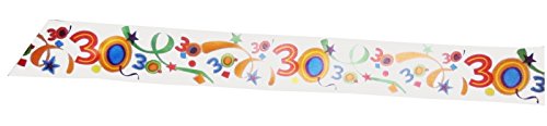 5 Meter Schleifenband Geschenkband Zahl 30 Geburtstag bunt weiß - METERWARE 5 Meter Schleifenband Geschenkband Zahl 30 Geburtstag bunt weiß - METERWARE von Schleifenband 50 Geburtstag