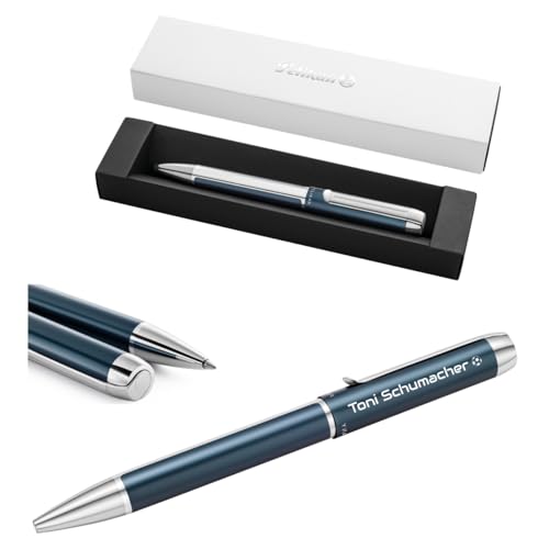 Pelikan KugelschreiberPura K40 mit Gravur Geschenk - einzigartige Stifte mit Namen - Kugelschreiber personalisiert (Petrol) von Schmalz®