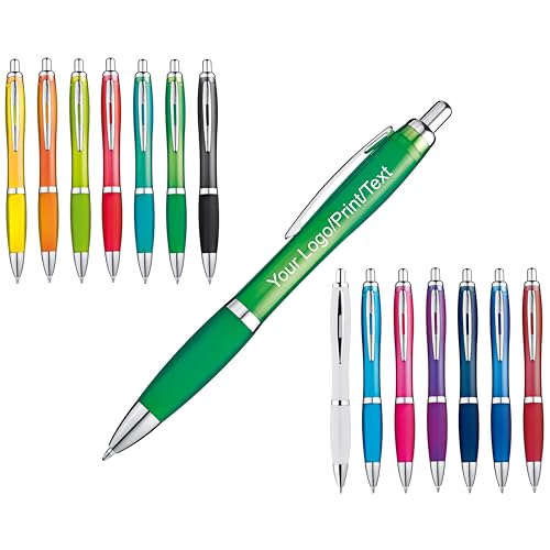 Schmalz® 250 Stück Personalisierbarer Kunststoff Kugelschreiber mit UV Druck Werbung/Logo/Text/Nachricht/Abschlussfeier/Messe blaue Tinte (250) von Schmalz®