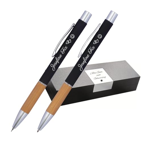 Schmalz® Schreibset Kugelschreiber und Druckbleistift mit Gravur | Großraummine | einzigartige Stifte mit Namen personalisierte Geschenke | mit Wunschgravur von Schmalz®