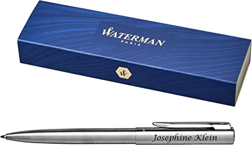 Original Waterman® Kugelschreiber Graduate Matt C.C. S0038260 mit Laser-Gravur graviert (Matt Edelstahl Optik) von Schmalz®