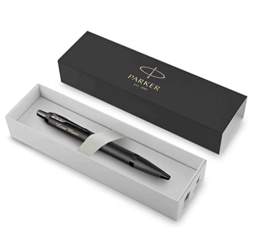 Parker IM Monochrome Kugelschreiber mit Gravur | Premium Stift | Geschenkbox | blaue Tinte | personalisiertes Geschenk | Namen | graviert | Jahrestag | Geburtstag | Geschenkidee (Bronze) von Schmalz®
