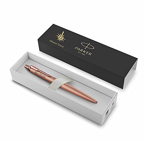 Parker Jotter XL Monochrome Kugelschreiber mit Gravur | Premium Stift | Geschenkbox | blaue Tinte | edel|personalisiertes Geschenk | Namen | graviert | Geburtstag | hochwertig|Idee (Rosé Gold) von Schmalz®